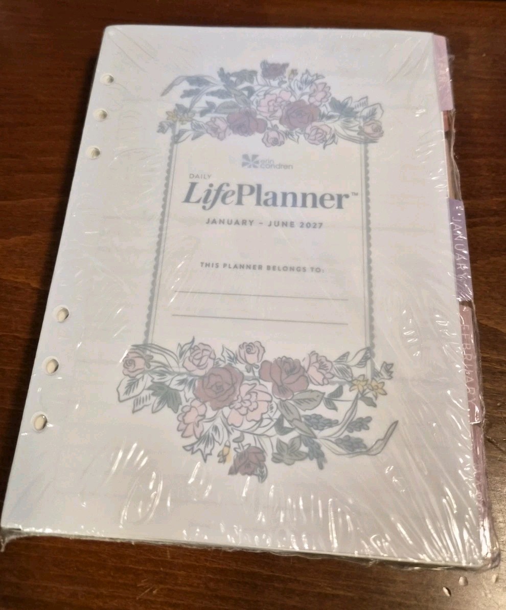 Erin Condren Unused Monthly Weekly And Daily Inserts For The A5 Agenda July 2026