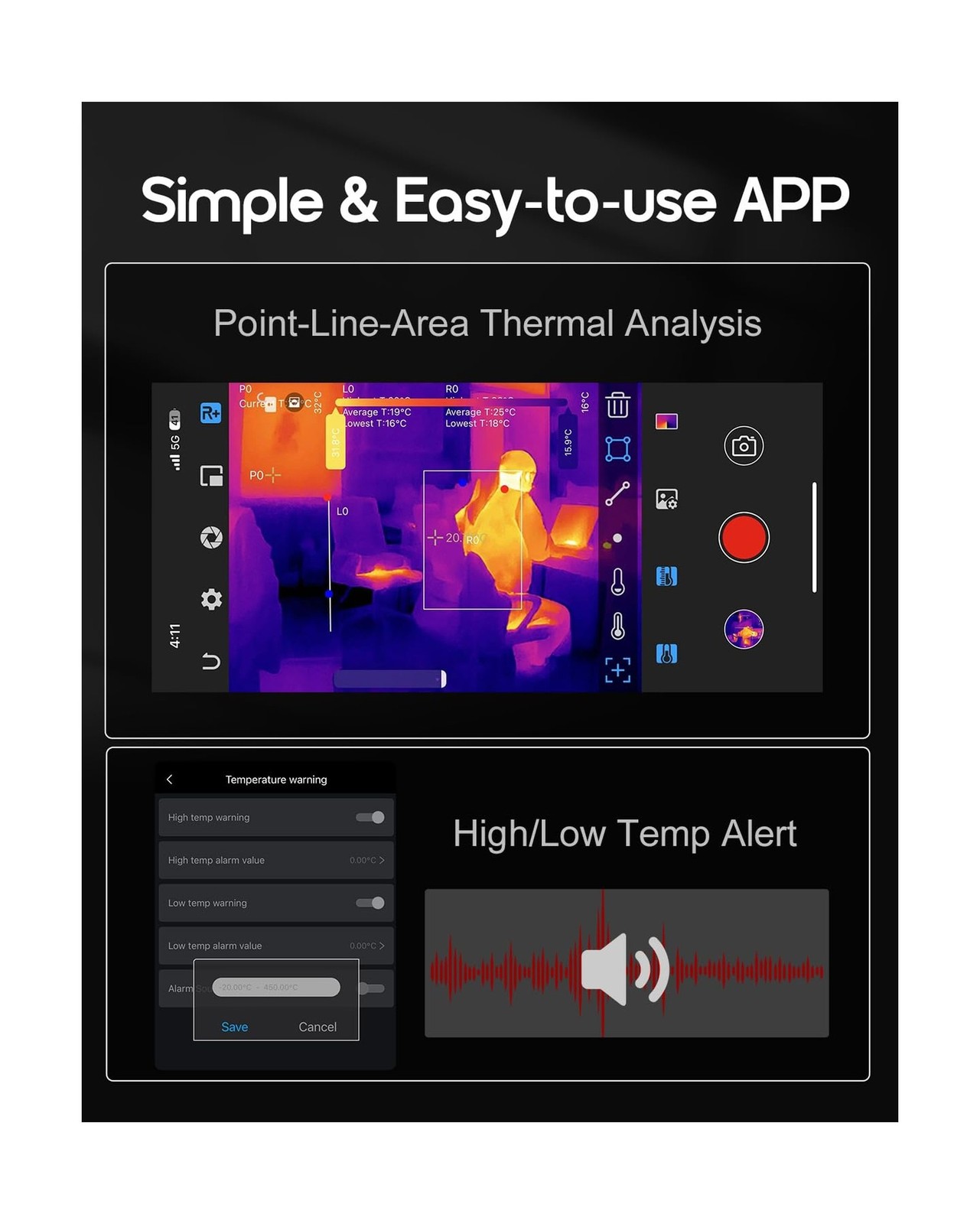 REVASRI Thermal Camera for iPhone and Android, 320×240 Super IR Resolution