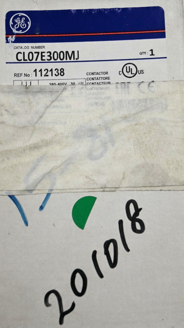 GE /General Electric CL07E300M Contactor with LB4EJ 110-125V 50/60hz/DC