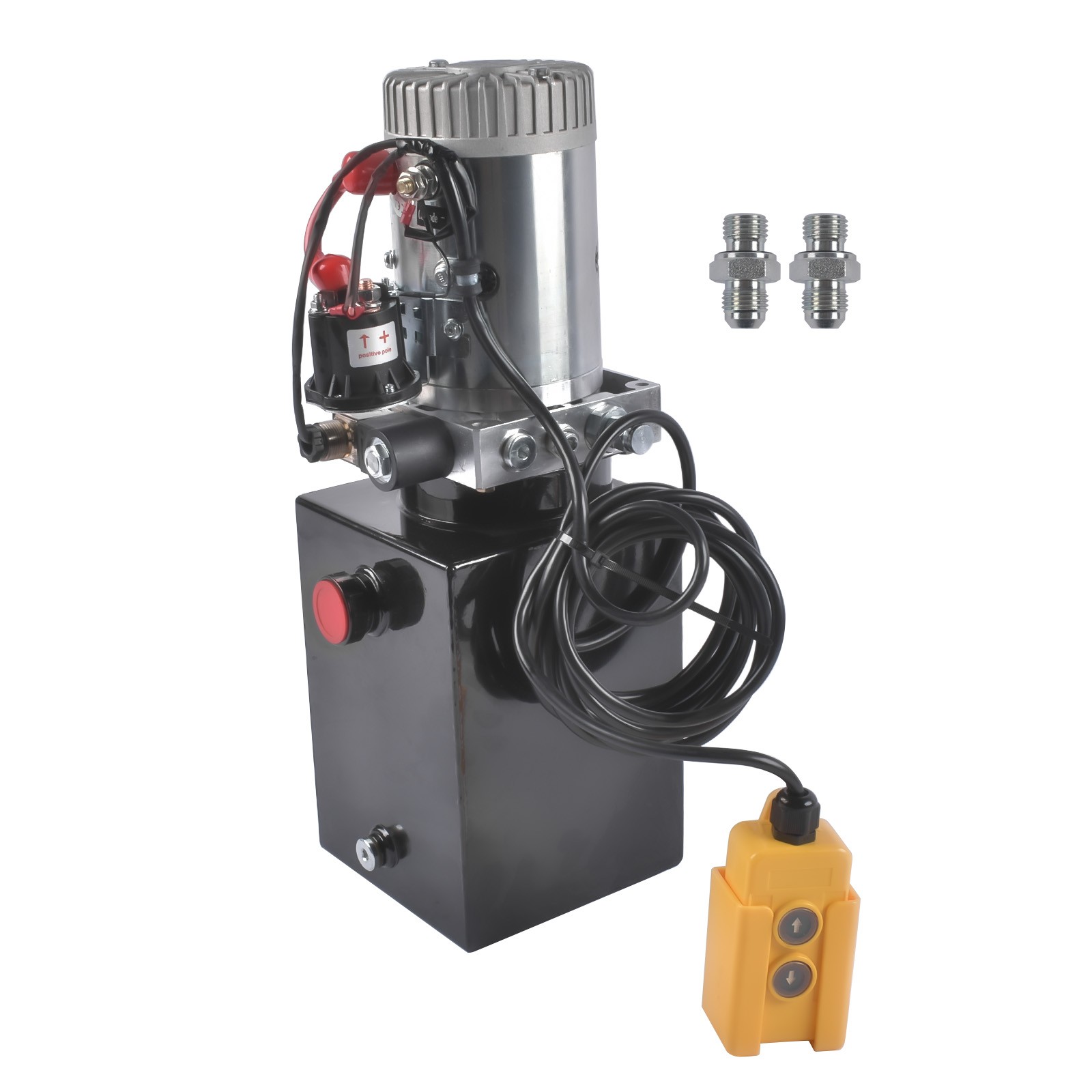 6 Quart Single Acting Hydraulic Pump Dump Trailer Power Unit 12V DC 3200 PSI NEW