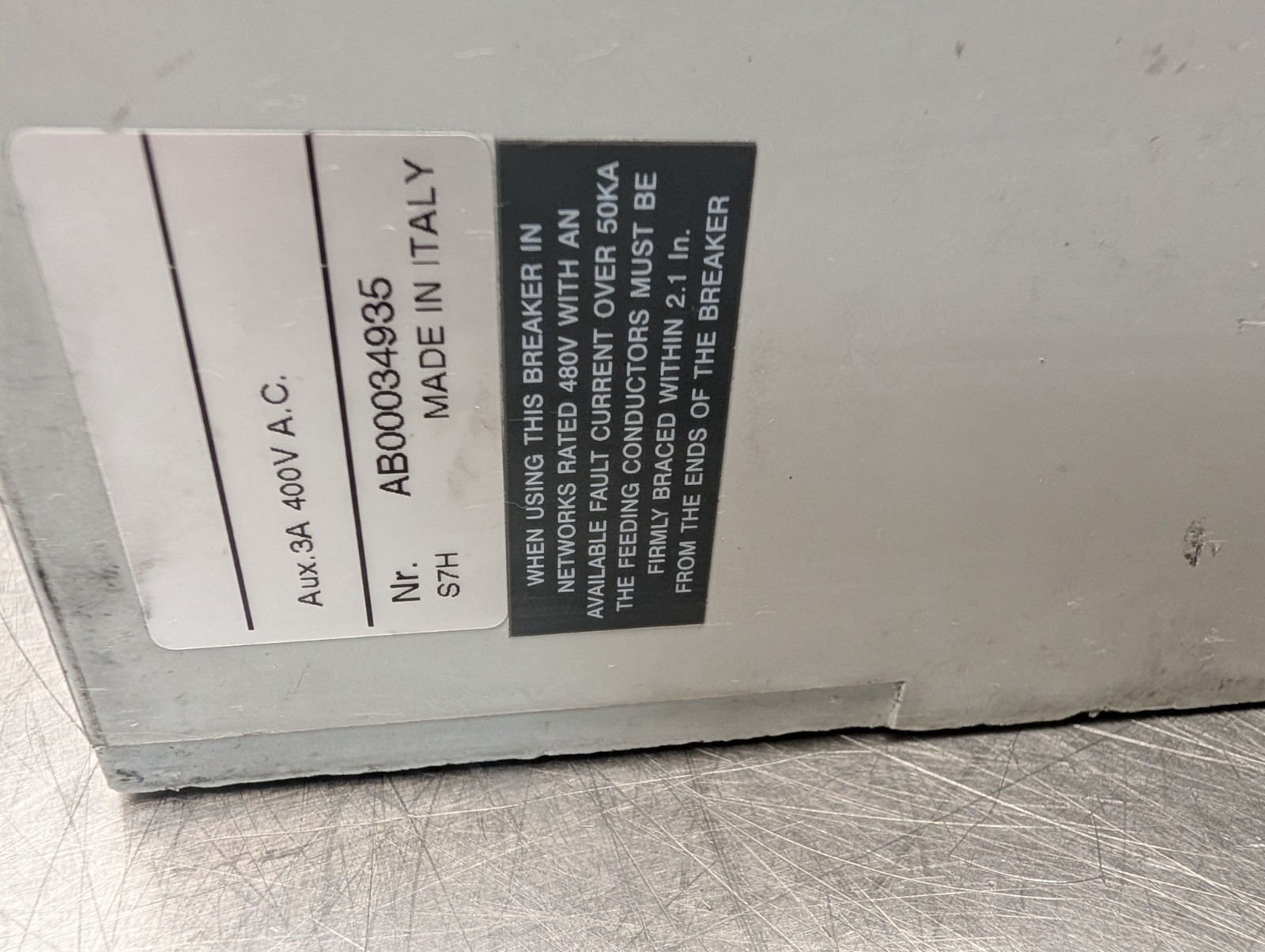ABB S7H 1000A Circuit Breaker 3P 600V SACE PR211 3A 400v aux S7