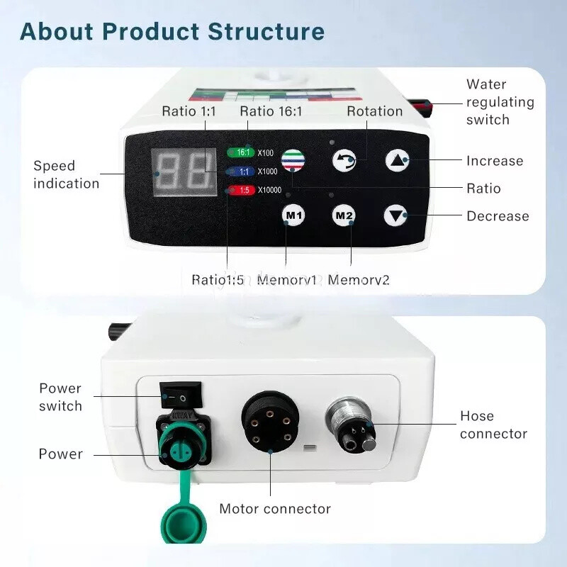Dental Electric Motor 1:5 High Speed Handpiece Contra Angle