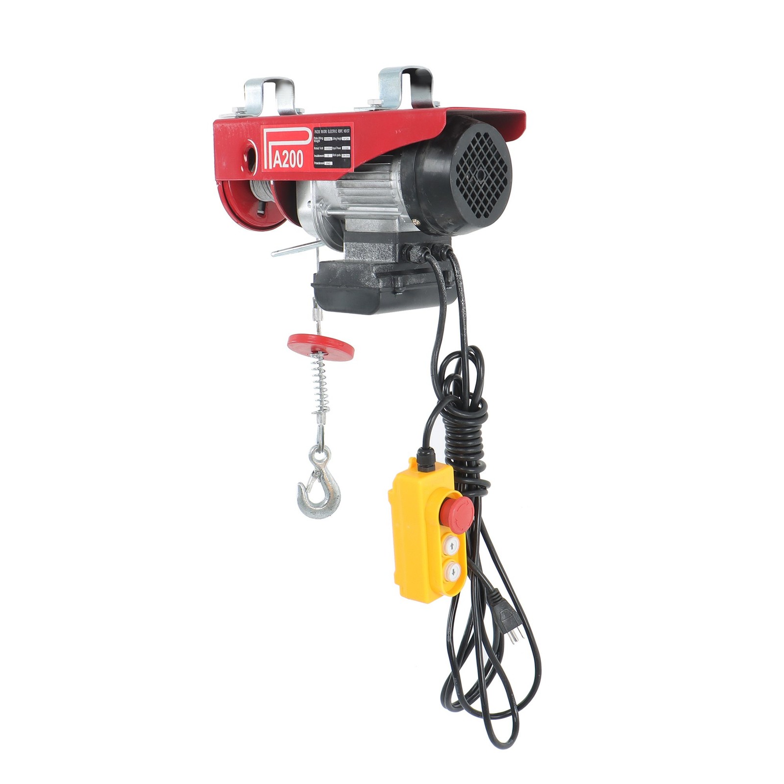 440lbs/ 200kg Electric Hoist with 14 FT Wired Remote Control 110V 510W Motor