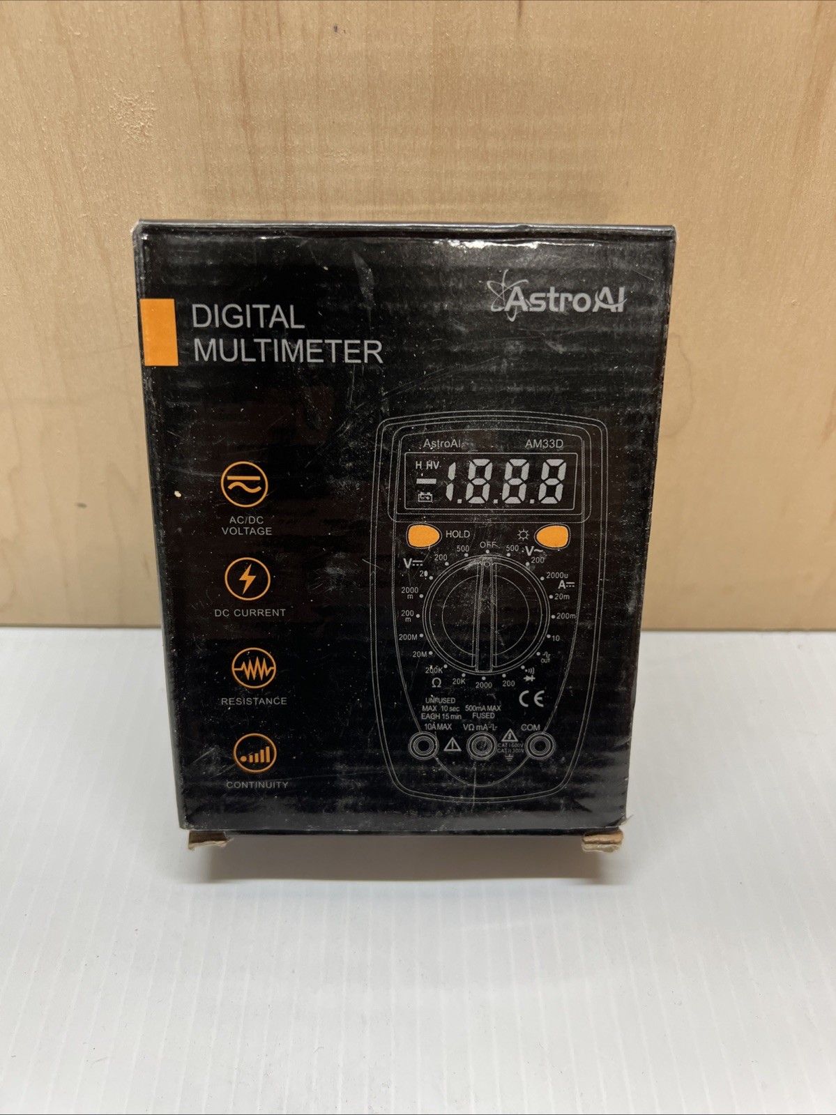 AstroAI Digital Multimeter AM33D Tester with Auto Range Voltage and Current