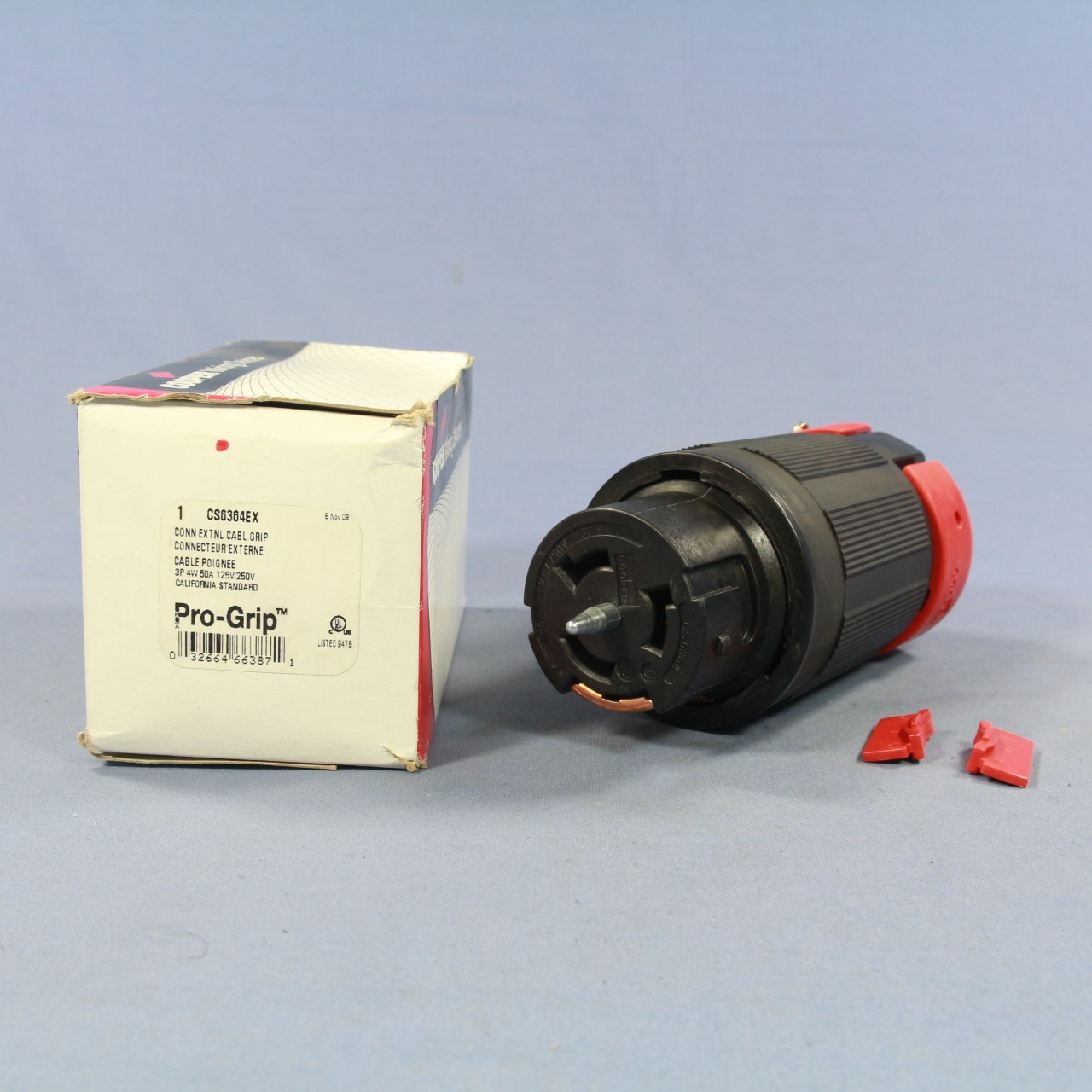Cooper Pro-Grip California Locking Plug Connector NON-NEMA 50A 125/250V CS6364EX