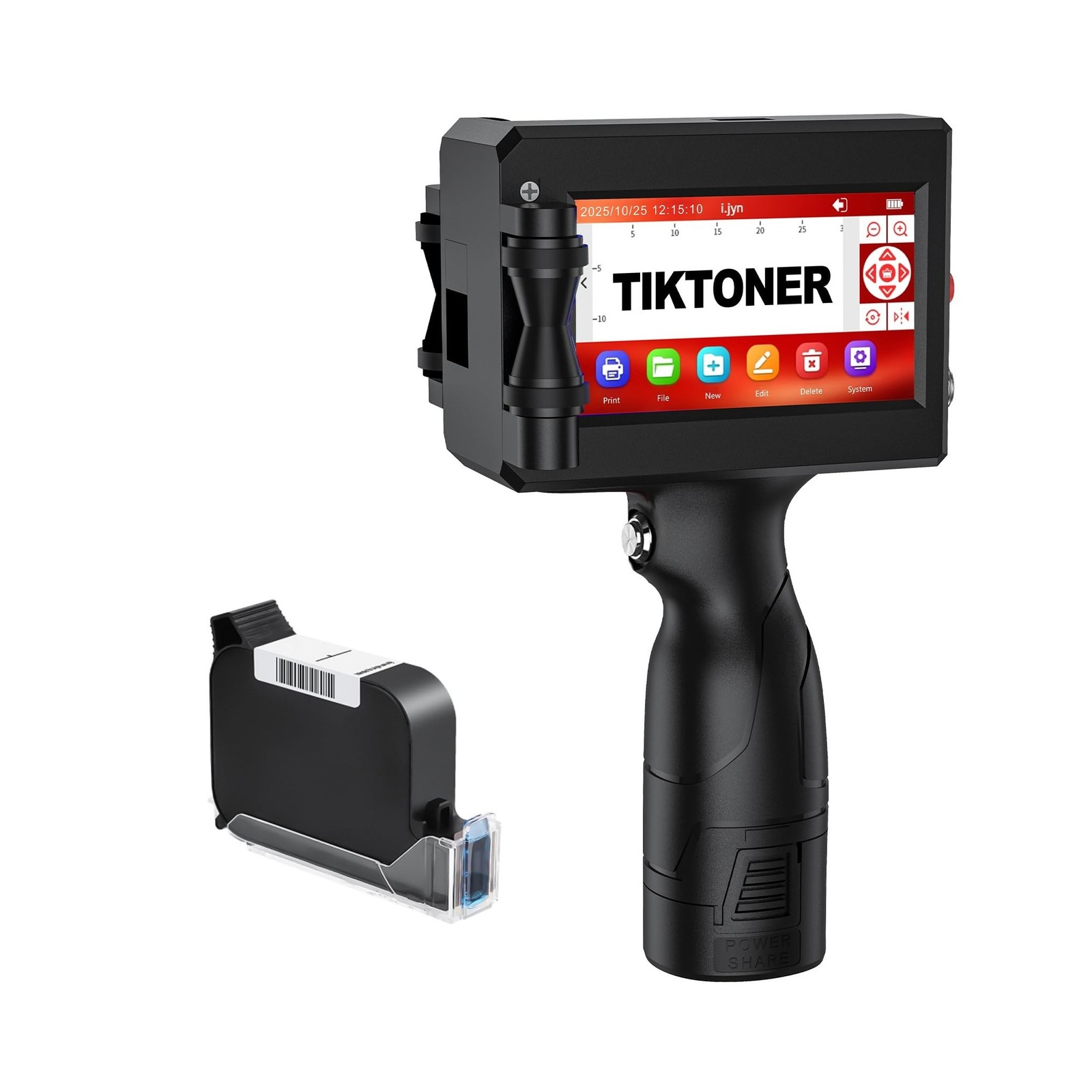 TIKTONER 1580P1 Handheld Inkjet Printer – Quick Dry Black