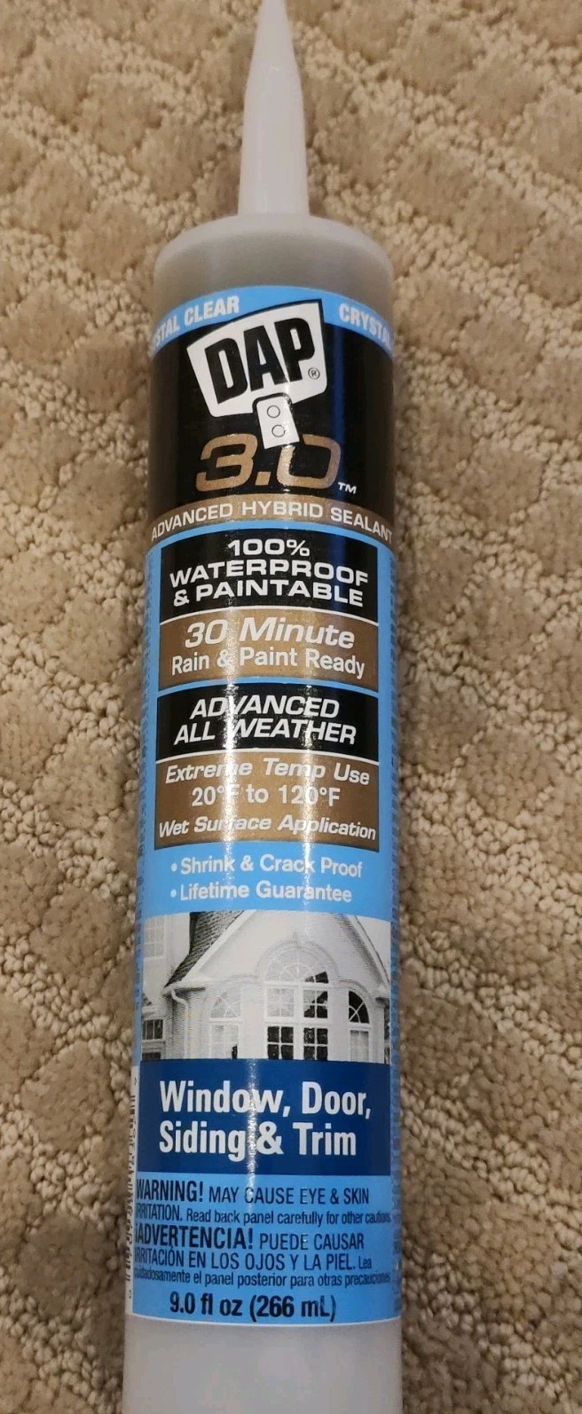 DAP 3.0 Hybrid Sealant 100% Waterproof Printable Window Door Siding Trim 49221