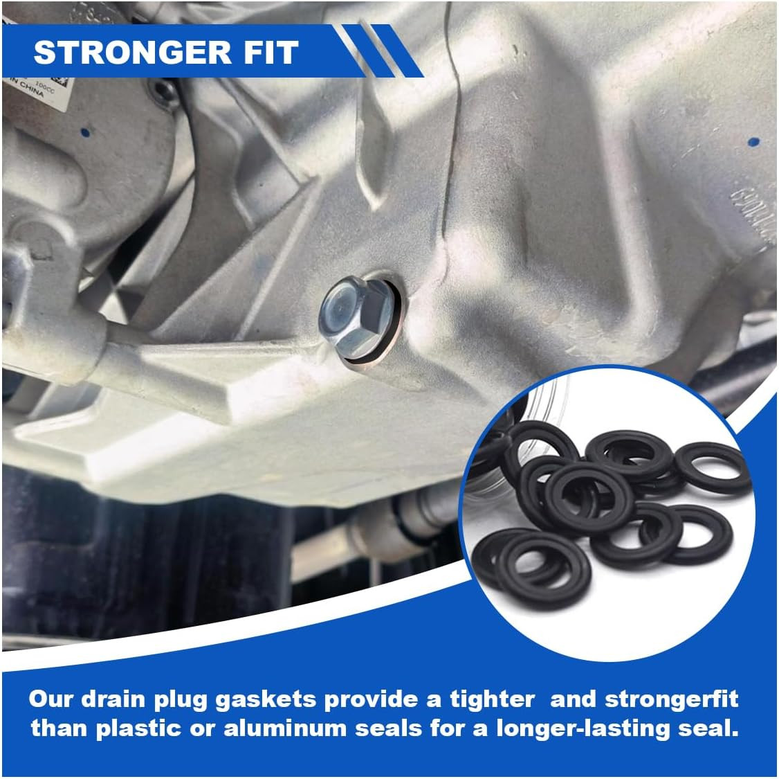 10PCS Oil Drain Plug Gasket Rubber Car Sealing Gasket M12 Crush Washer Repl…