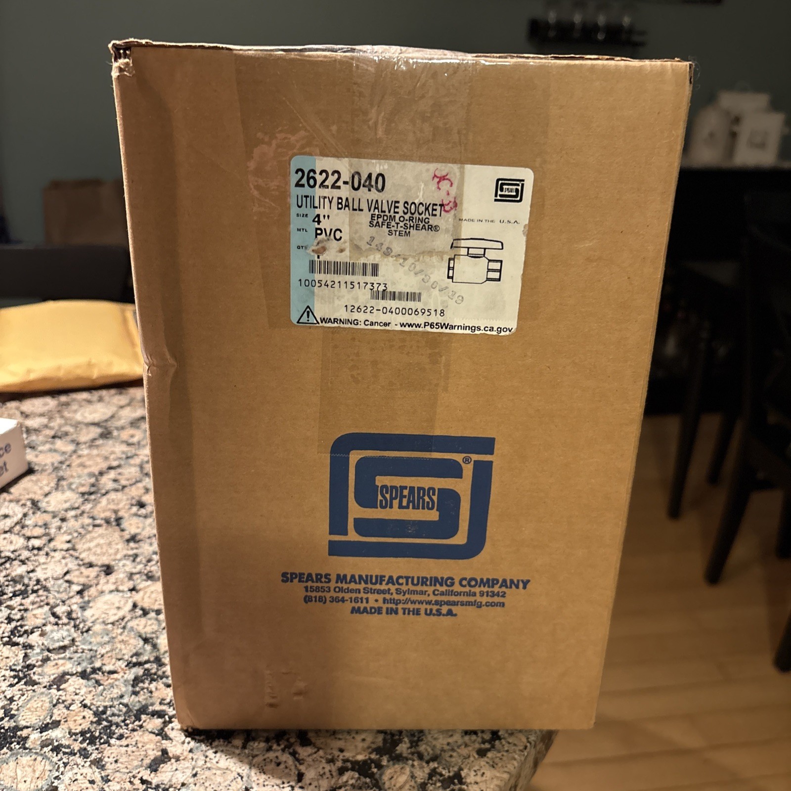 Spears 2622-040 4″ EPDM Utility Ball Valve New Old Stock.