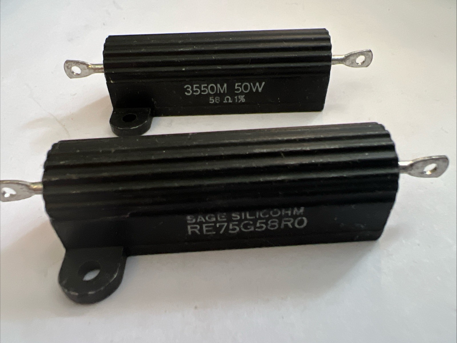 SAGE 58 Ohm 50 Watt Resistors 1% Tolerance Sage RE75G58R0 New Quantity Of 2