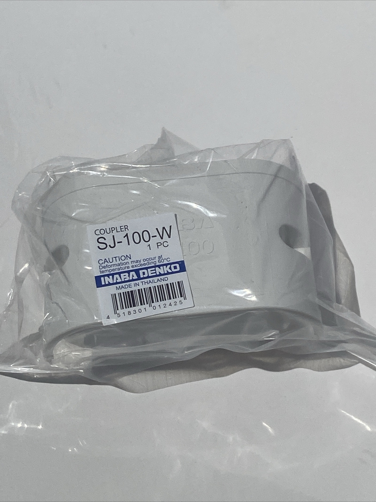 Slimduct INABA 86110 SJ-100-W 100mm 3-3/4″ Coupler White 4″ Coupling – Line set