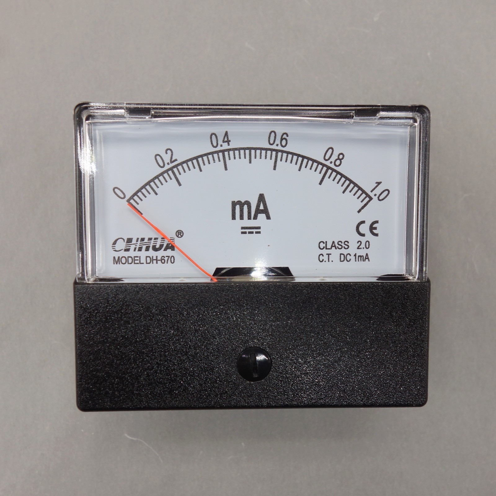 DC 1mA Analog Ammeter Panel AMP Current Meter DC 0-1mA 60*70mm directly Connect