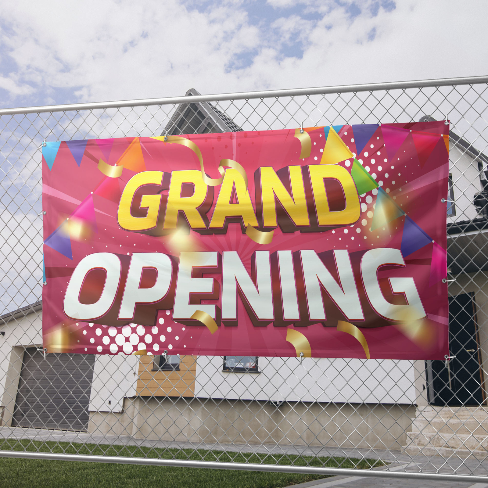Grand Opening Banner 13 oz Heavy Duty Vinyl Grand Opening Sign – Ceremonies