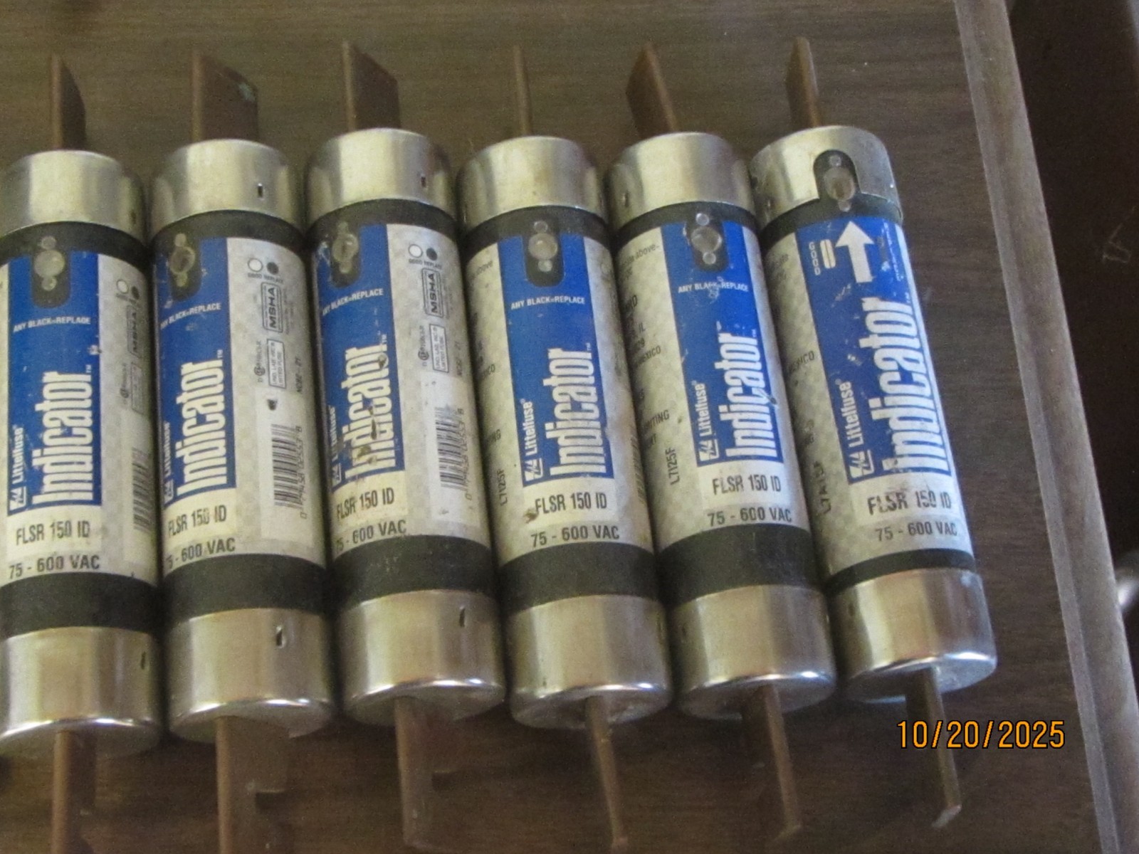 Littelfuse Indicator RK5 Class Fuse FLSR 150 ID. 150A 600VAC. Selling as used.