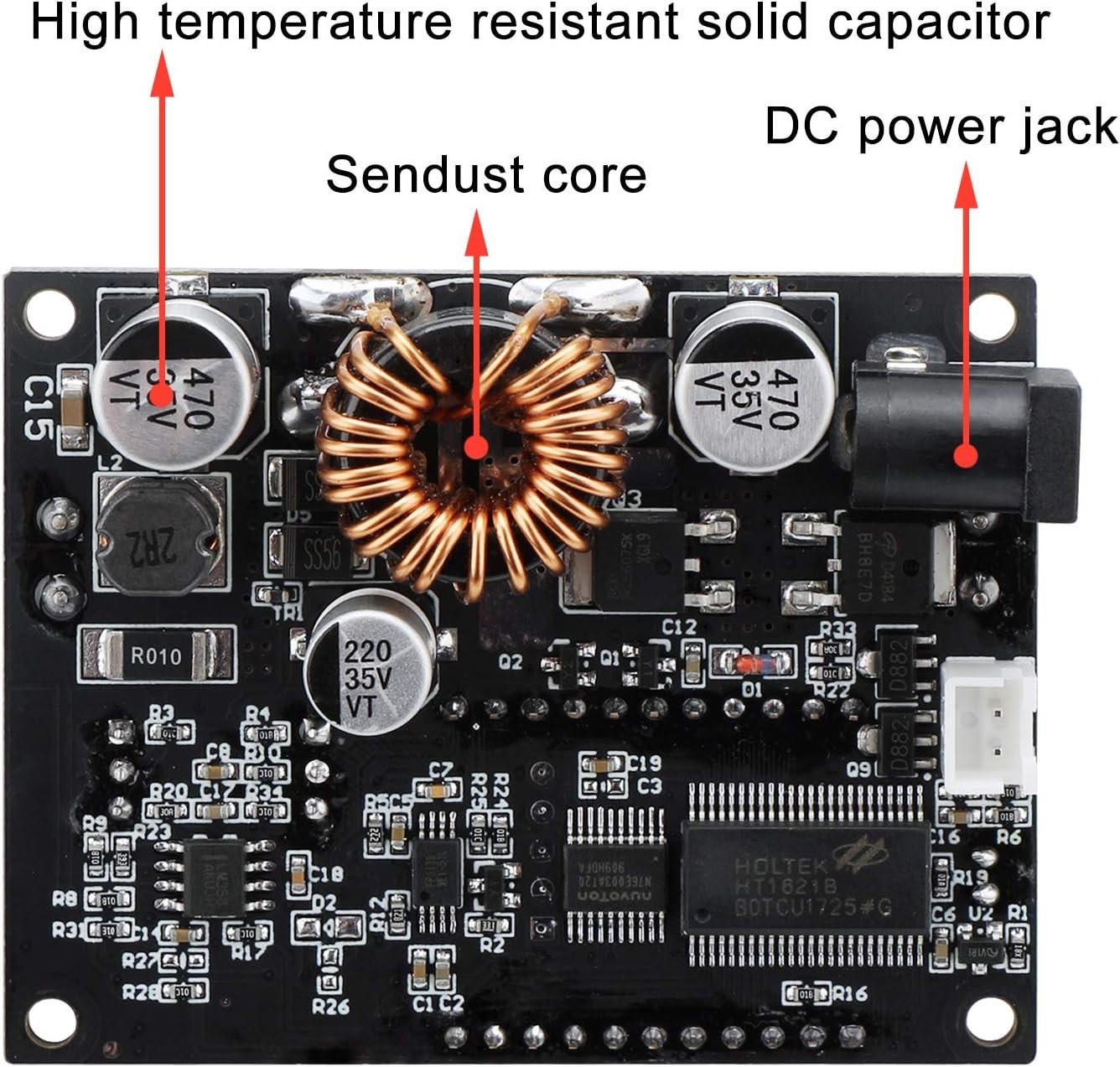 Boost Buck Converter, DC 5.5-30V to 0.5-30V 5V 12V 24V Output Adjustable Powe…