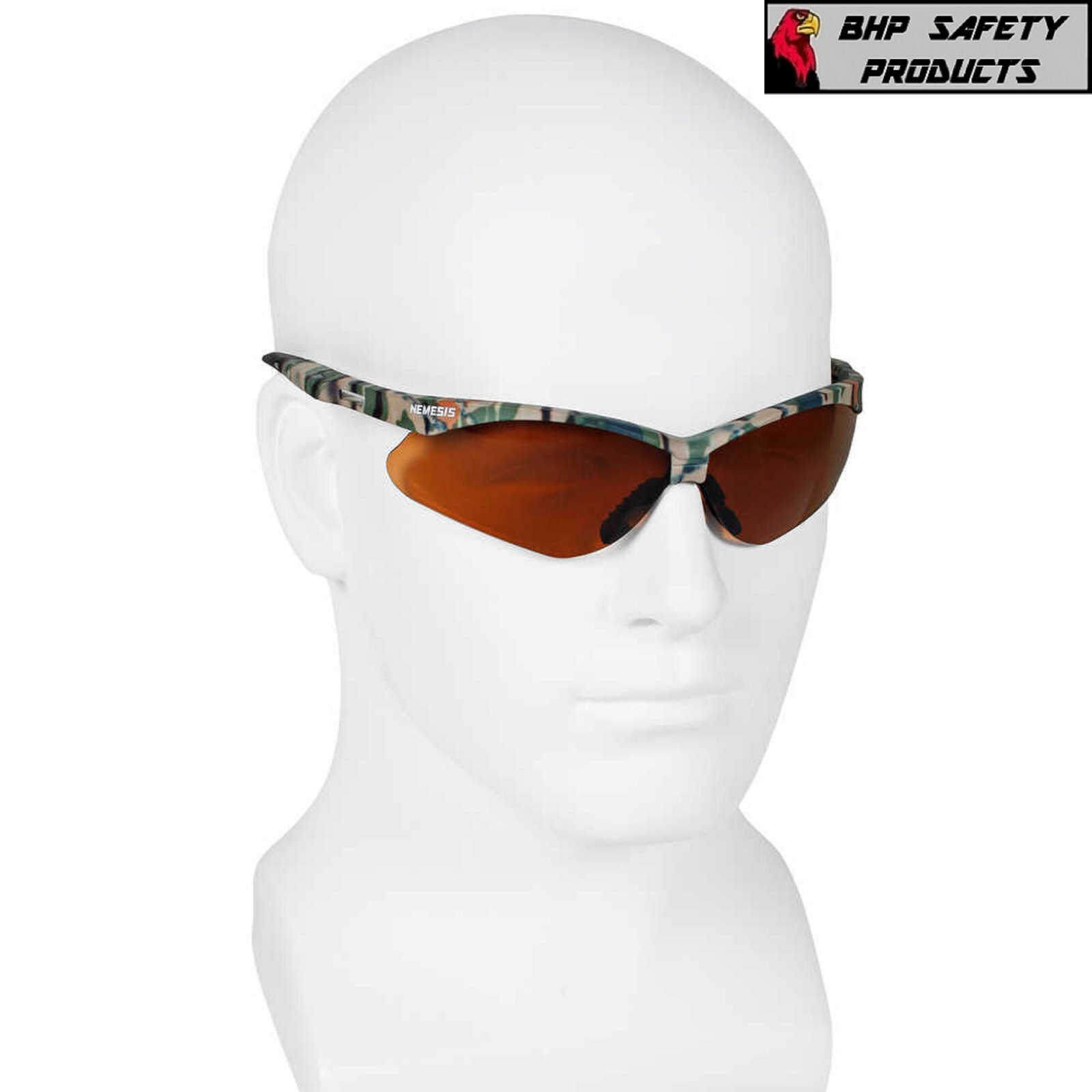 (3 PAIR) KLEENGUARD NEMESIS SAFETY GLASSES BRONZE LENS/CAMO FRAME SUNGLASS 19644