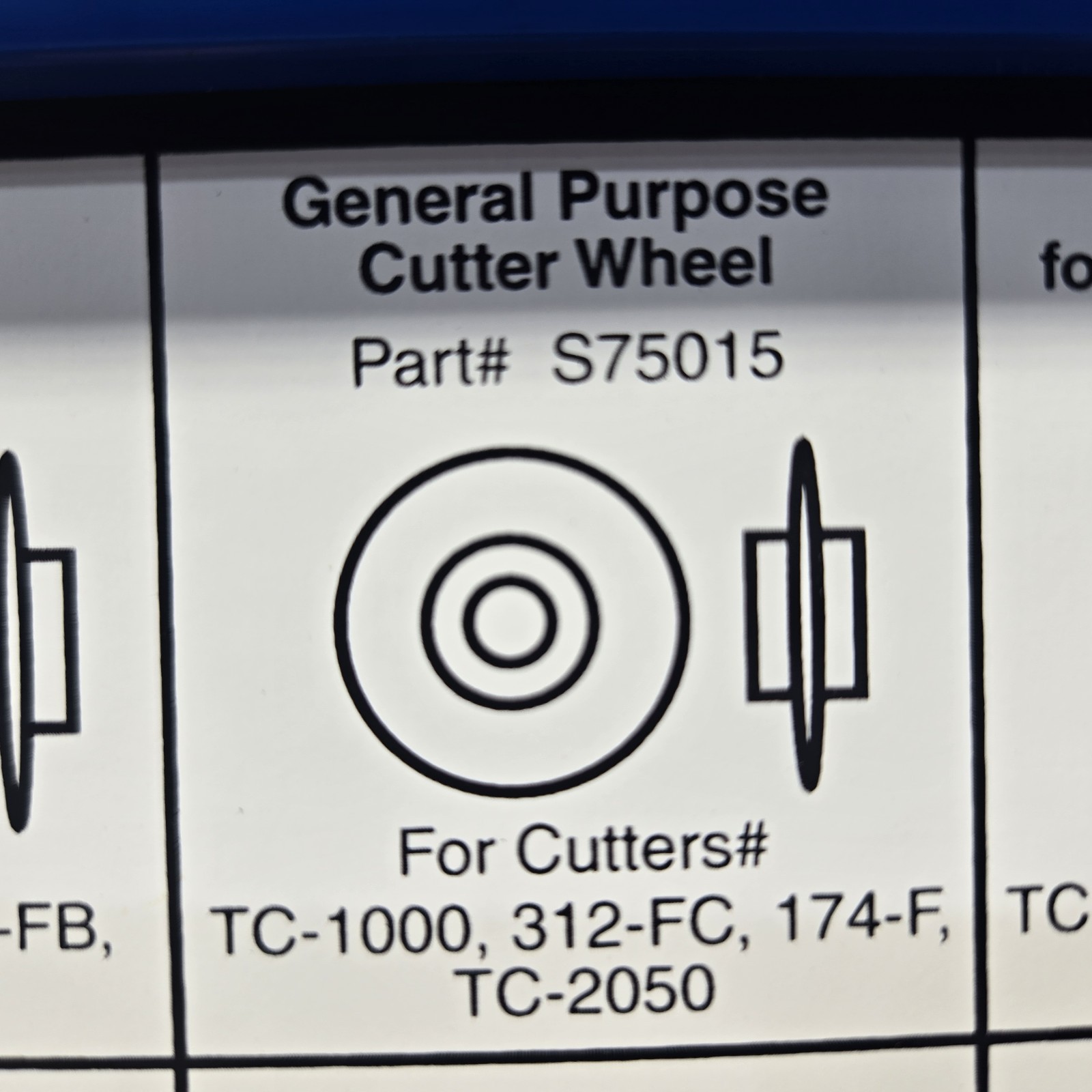 Imperial S75015 General Purpose Cutter Wheel Fits TC-1000 TC-1020 312-FC USA OEM