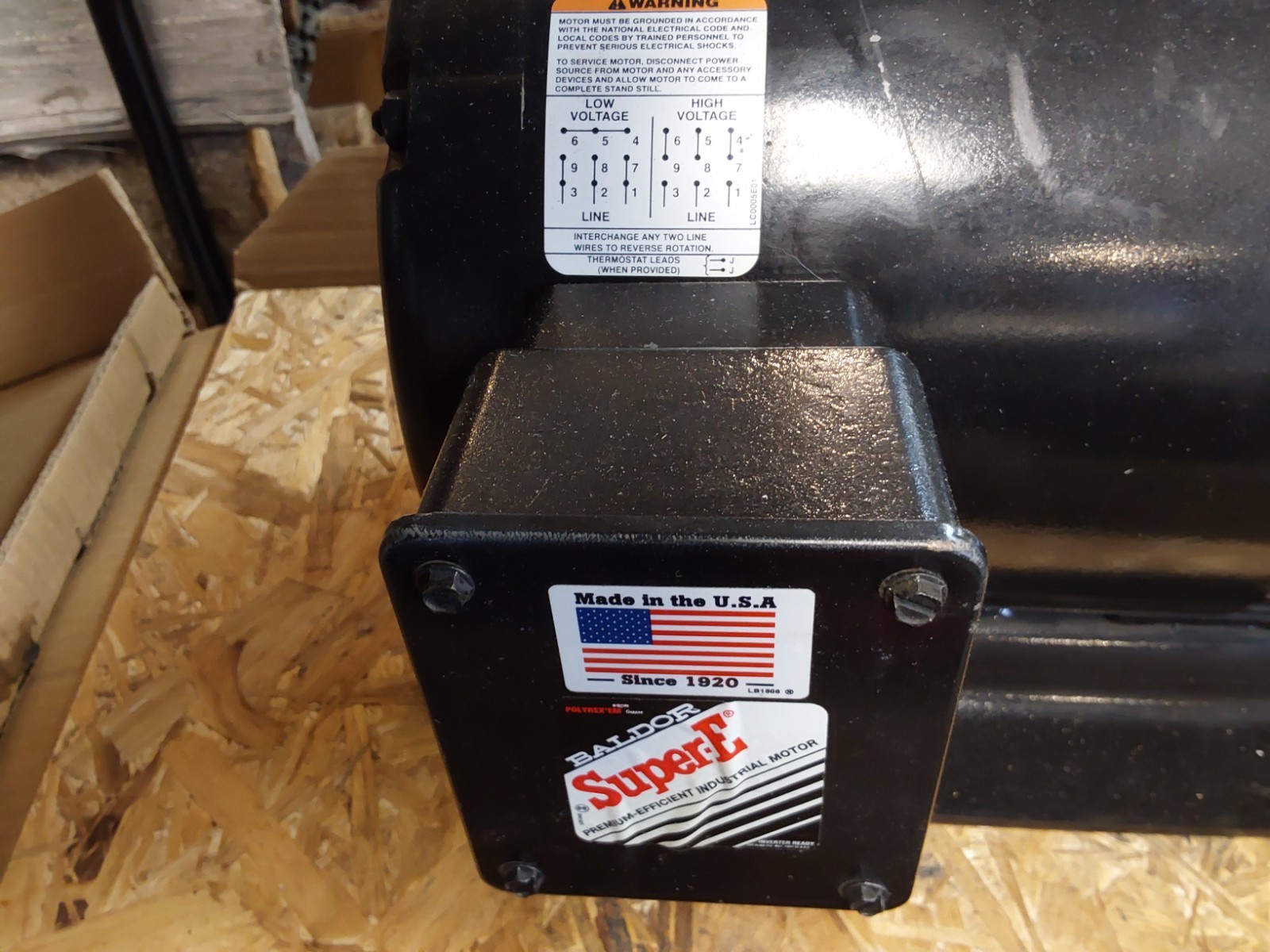 Baldor Reliance Super E Motor 7.5 HP 3 Phase 230/460V 3450 RPM OPSB