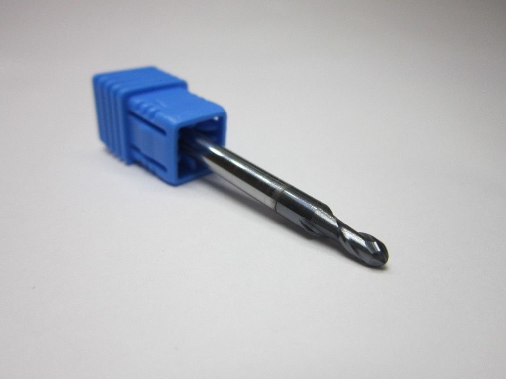 8PC Radius 0.5 to 5.0MM Nitrogen Coated 2 flutes Ball Nose End Mill set CNC tool