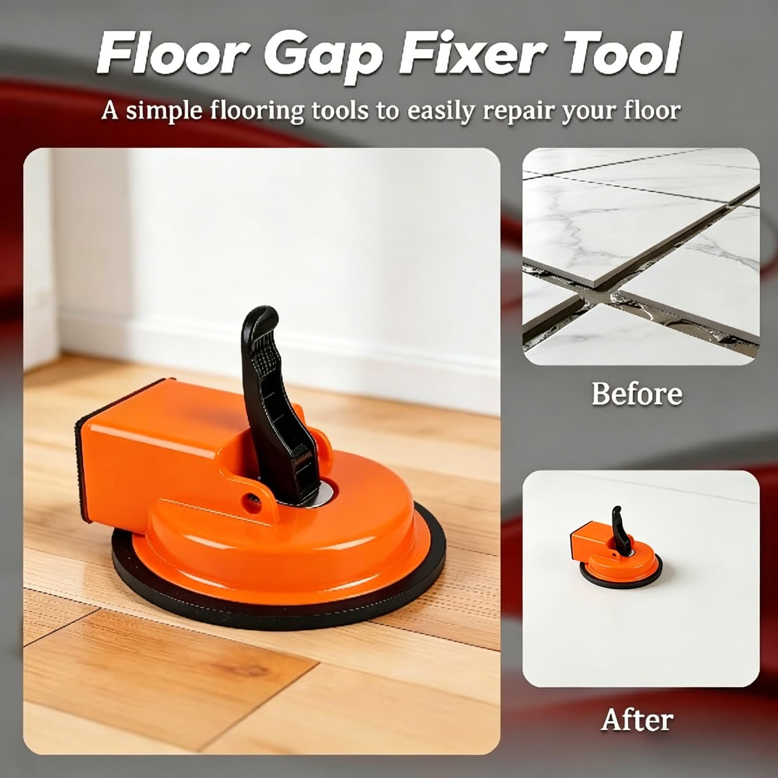 Holriaye Floor Gap 5.51 inches diameter, 4.25 x 4.72 x 1.57 inches, Orange