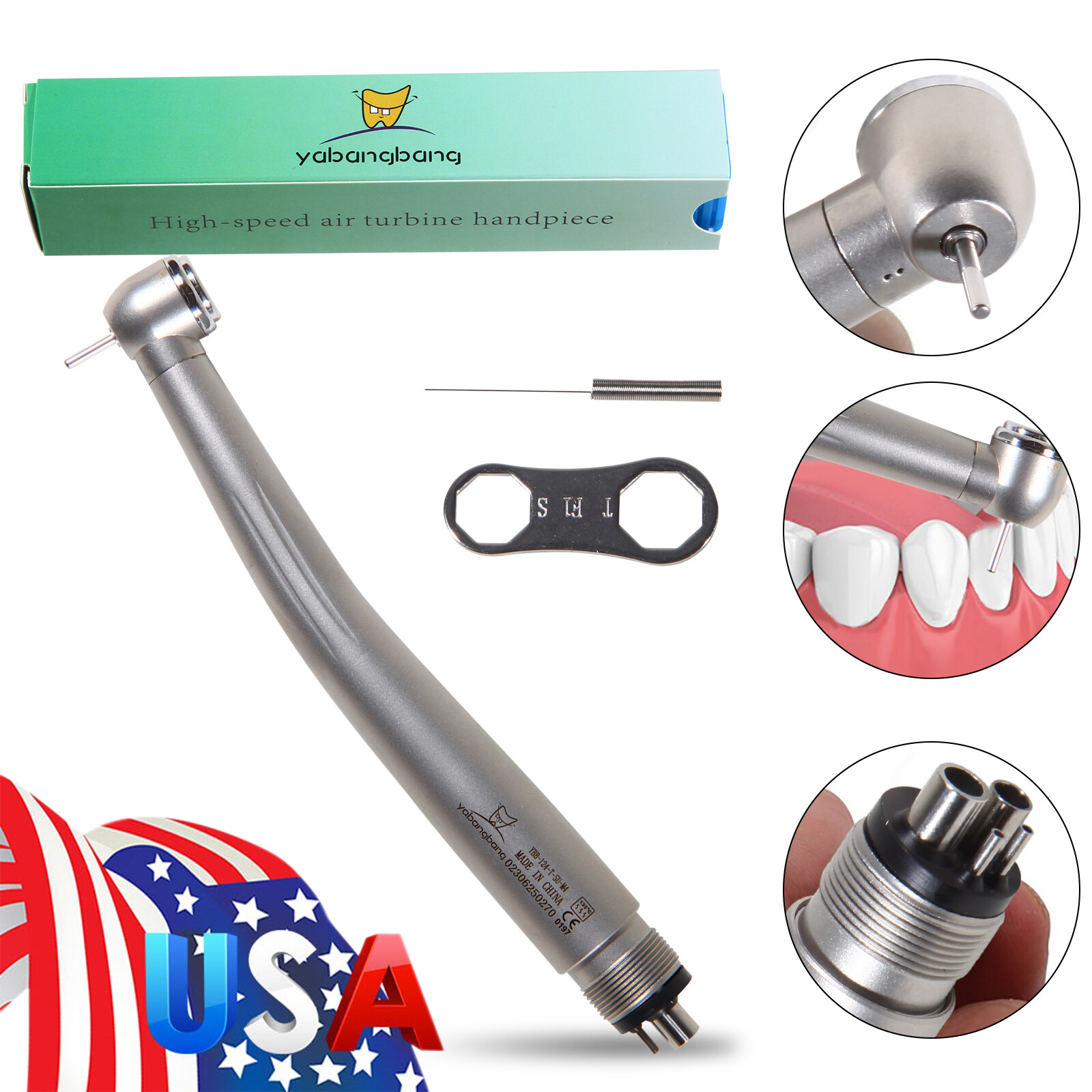Dental High Speed Handpiece 4Holes Large Head Turbine Fit NSK PANA MAX YDA4