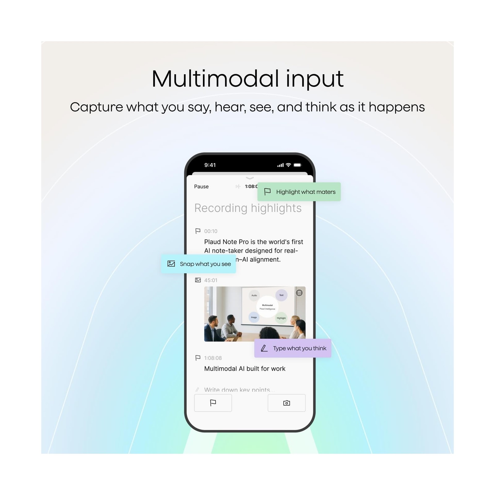 Plaud NotePin Voice Recorder, AI Voice Recorder, App Control, AI Notetaker, A…