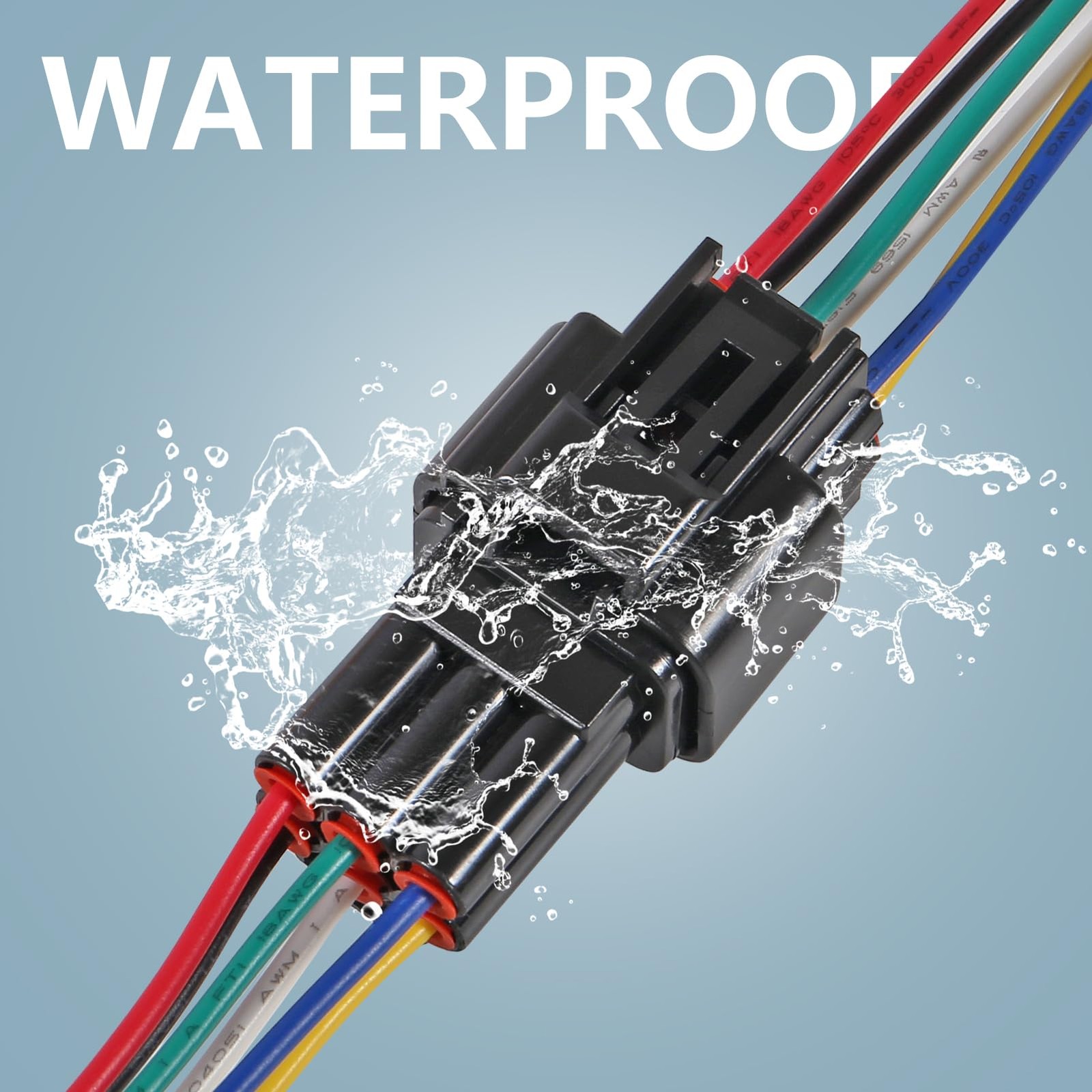 AITRIP 2PACK 6Pin Electrical connector, 6 pin waterproof 3.5 inches, 6 Pin
