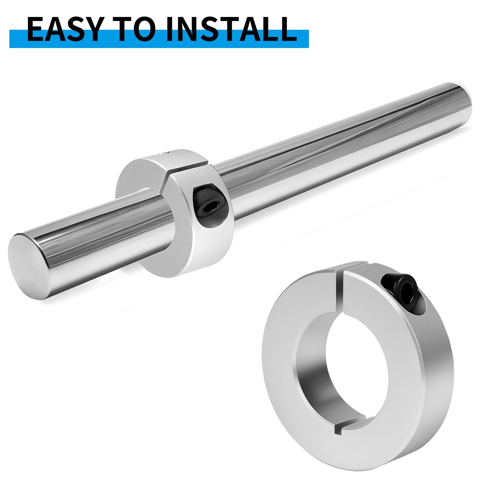 Split Shaft Colla, 4Pcs 25mm Aluminum One Piece Shaft Locking Collars, 25mm B…
