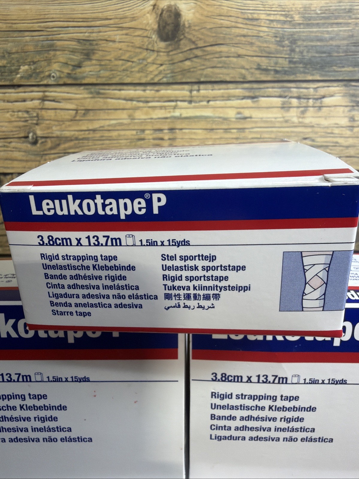 Leukotape P Rigid Strapping Tape 1.5 in x 15 YDS (x 3 Rolls) 3.8cm X 13.7m