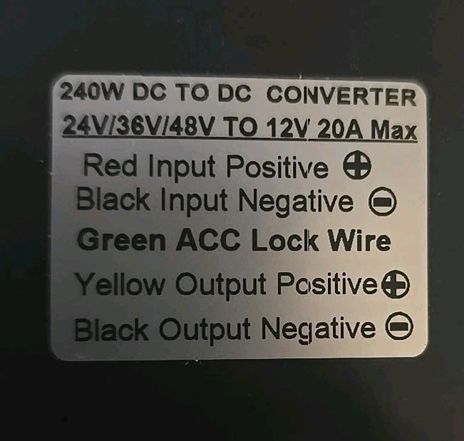240W DC to DC Converter 24V/36V/48V to 12V 20A MAX