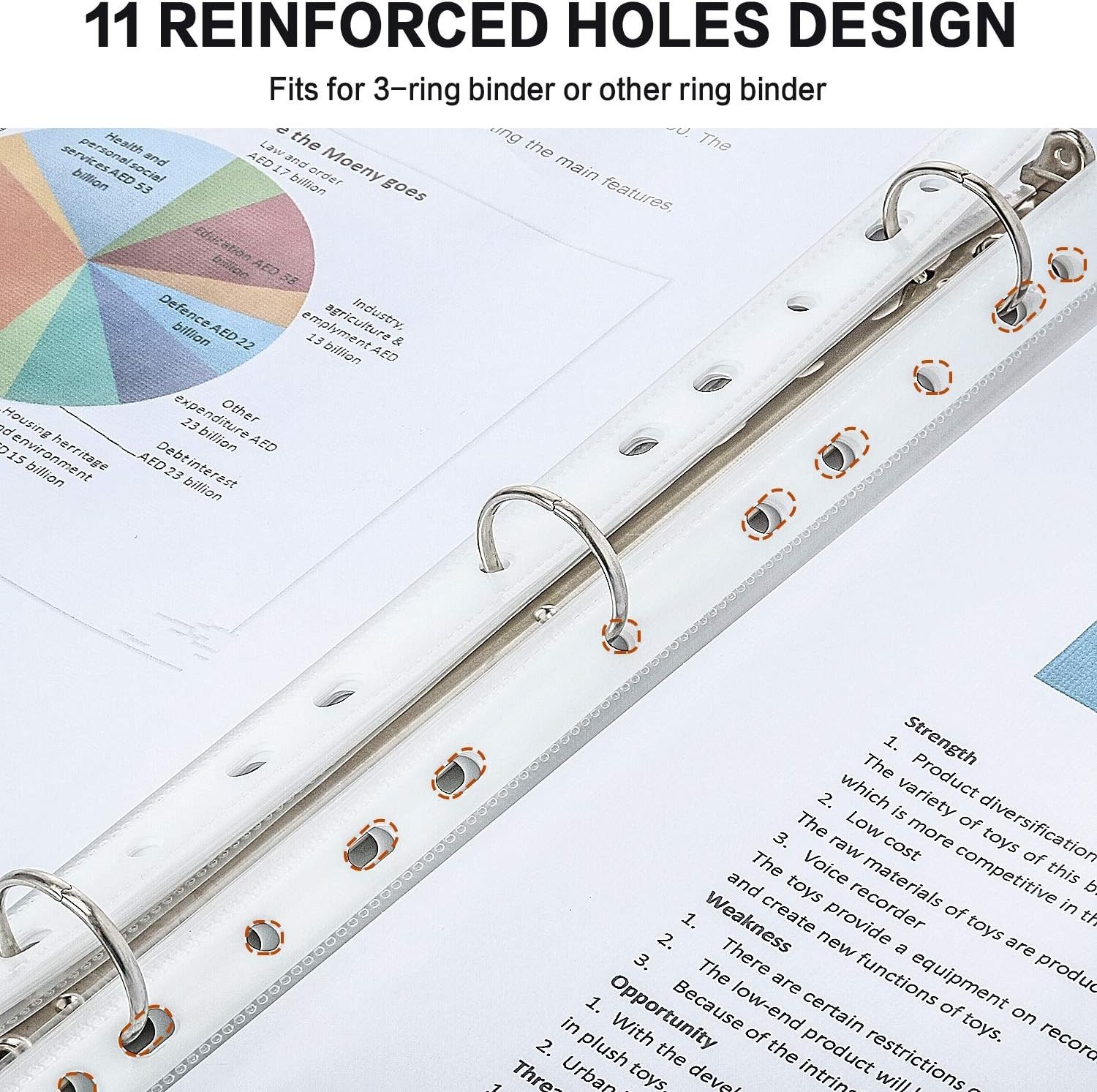 Ultimate 500 Count Heavy Duty Plastic Sheet Protectors, Reinforced 11 Holes
