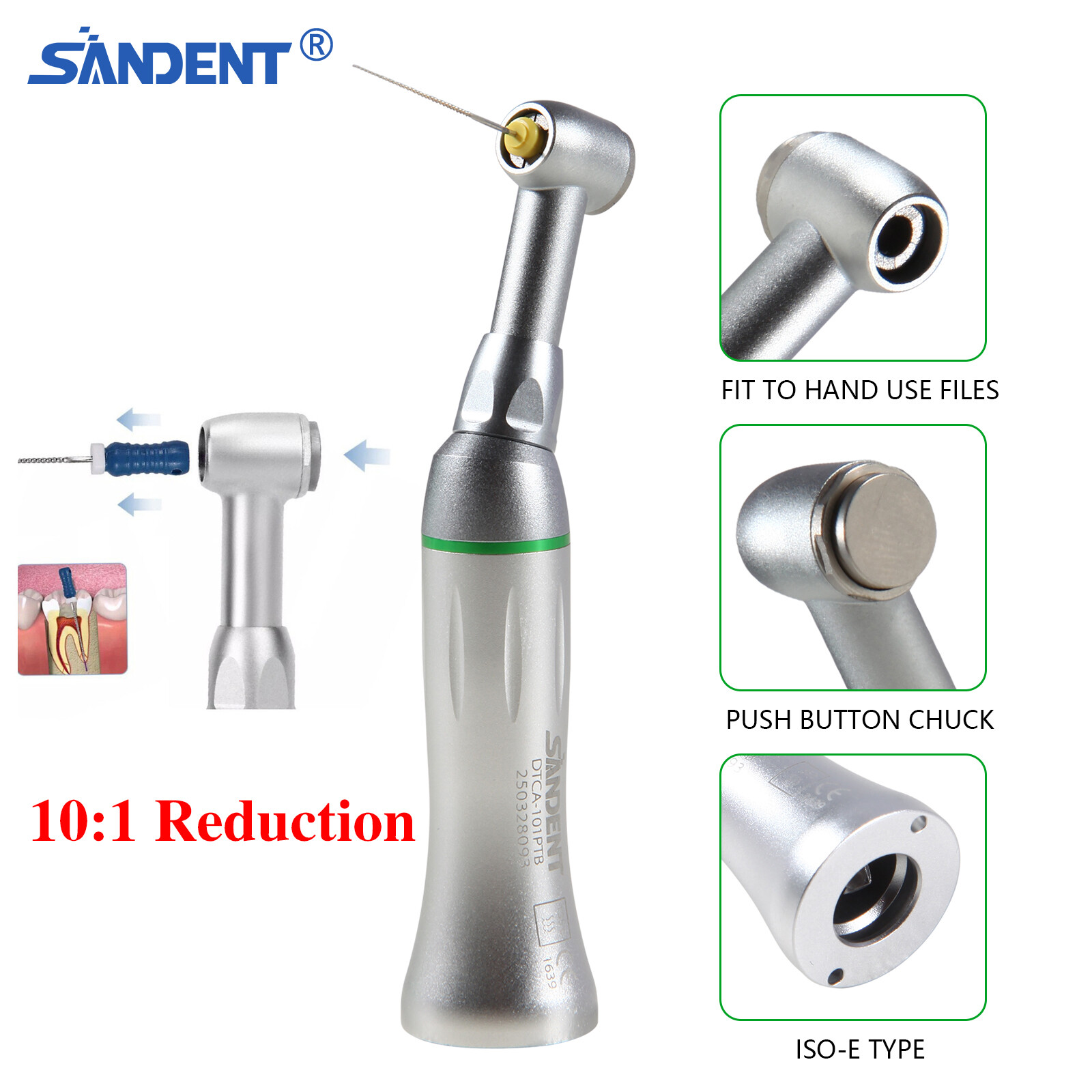 Dental Endo Handpiece 8:1 Contra Angle 10:1 Reciprocating Fits Dentsply