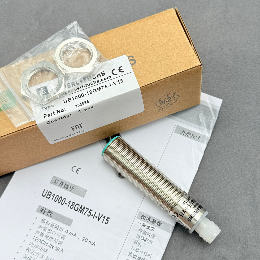 Brand New 1Pcs UB1000-18GM75-I-V15 for Pepperl+Fuchs Ultrasonic Sensor