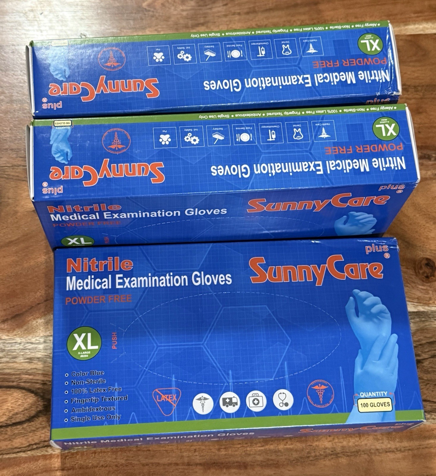 300 SunnyCare® plus Nitrile Medical Examination Gloves XL POWDER FREE