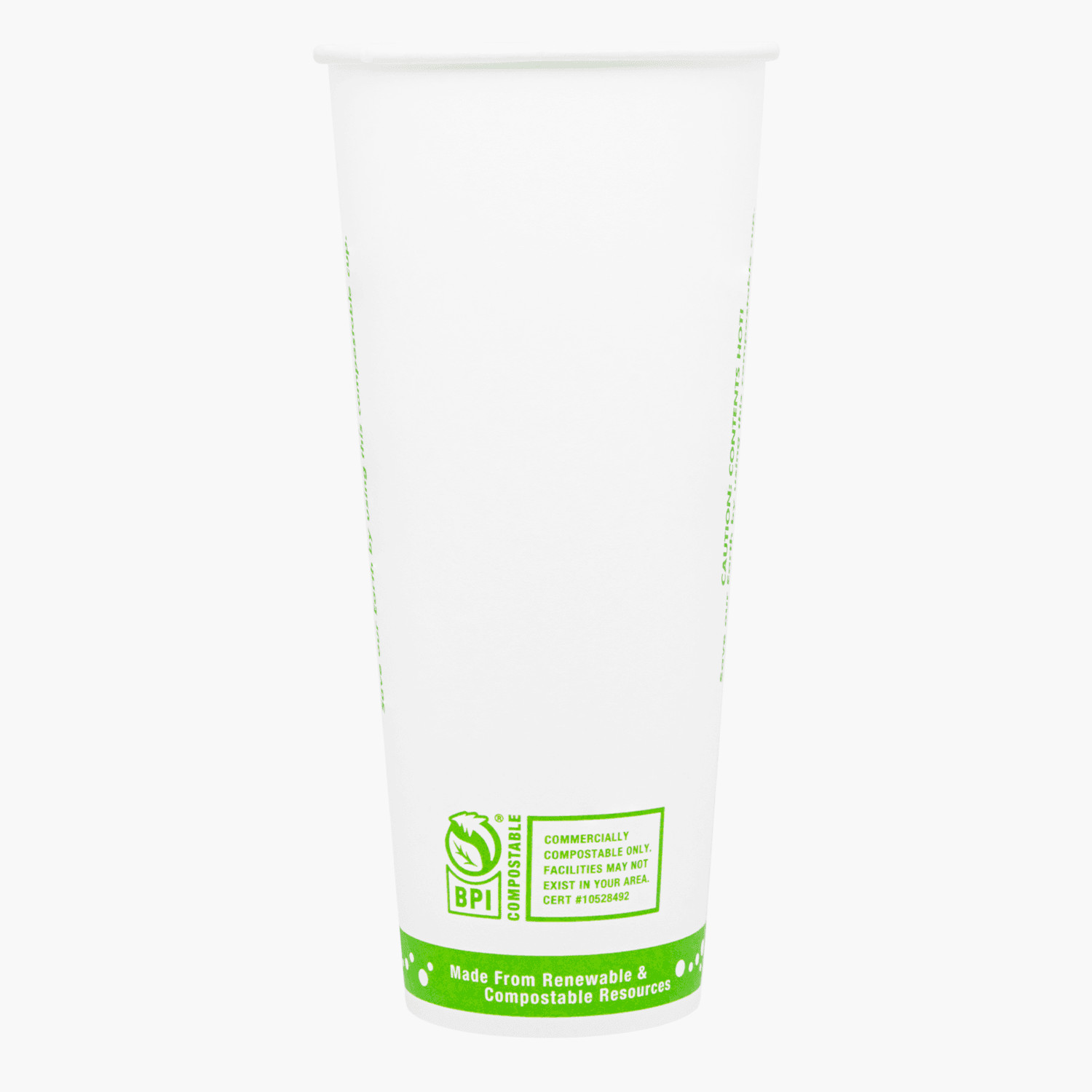 Karat Earth 24oz Eco-Friendly Paper Hot Cups – One Cup One Earth (90mm) – 500 ct