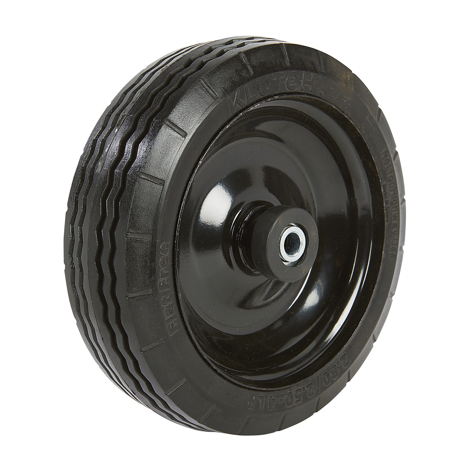 Klutch Flat-Free Cart Utility Tire Assembly, 2.80/2.50-4, Jag Tread