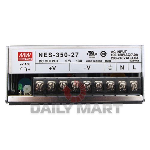 New In Box MEANWELL MW NES-350-27 Switching Power Supply 27V 13A 350W AC/DC
