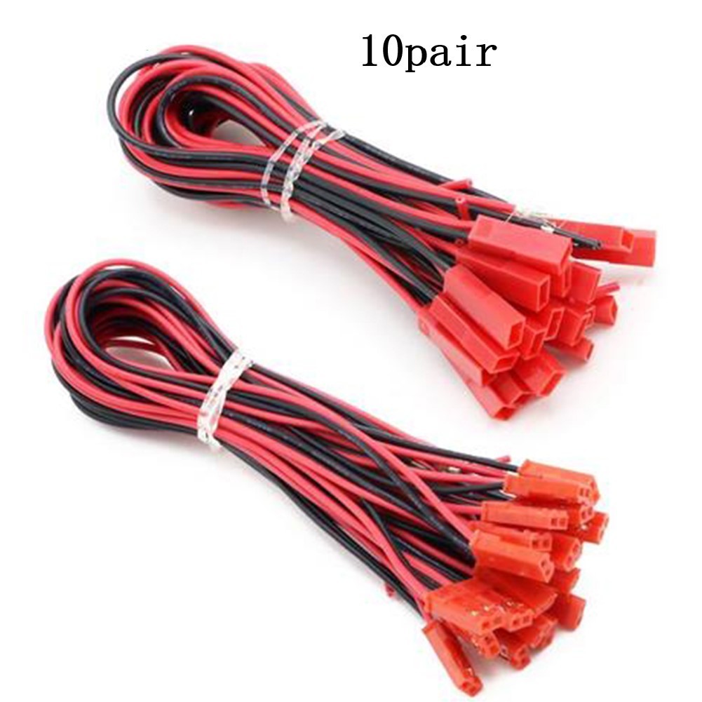 Connector Cable with 2P Assembled Connector 200mm Red + Black Wire
