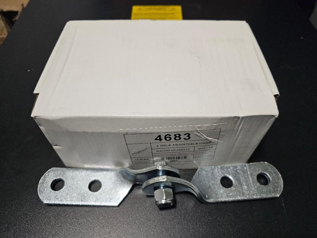 4 Hole adjustable hinge #4683 Electro Galvanized for unistrut channel