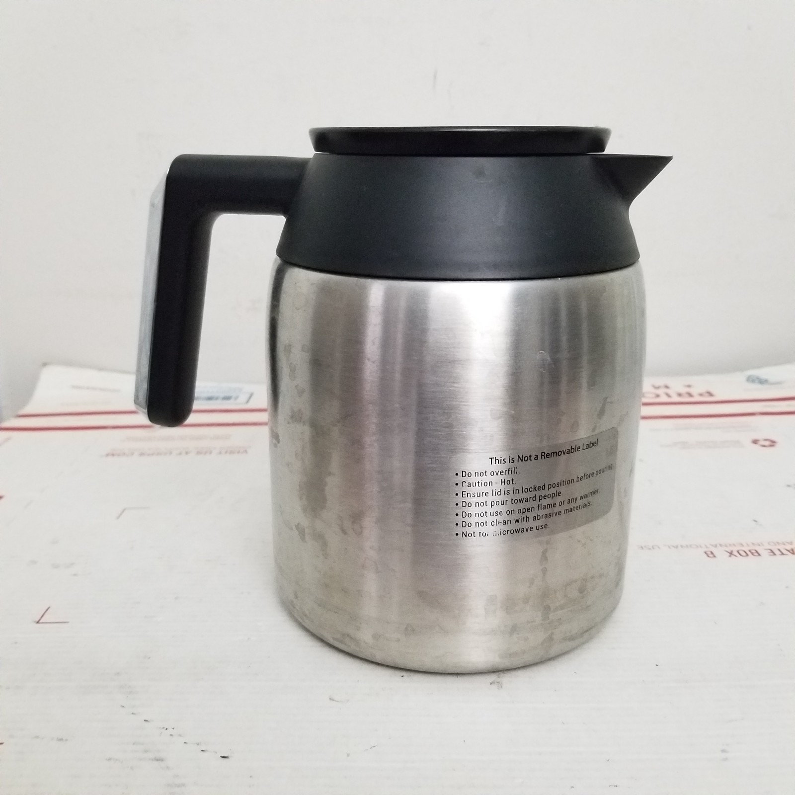 BUNN 1.9 Liter Thermal Carafe Stainless Steel Black BUNN-O-MATIC 54457.0000 OEM