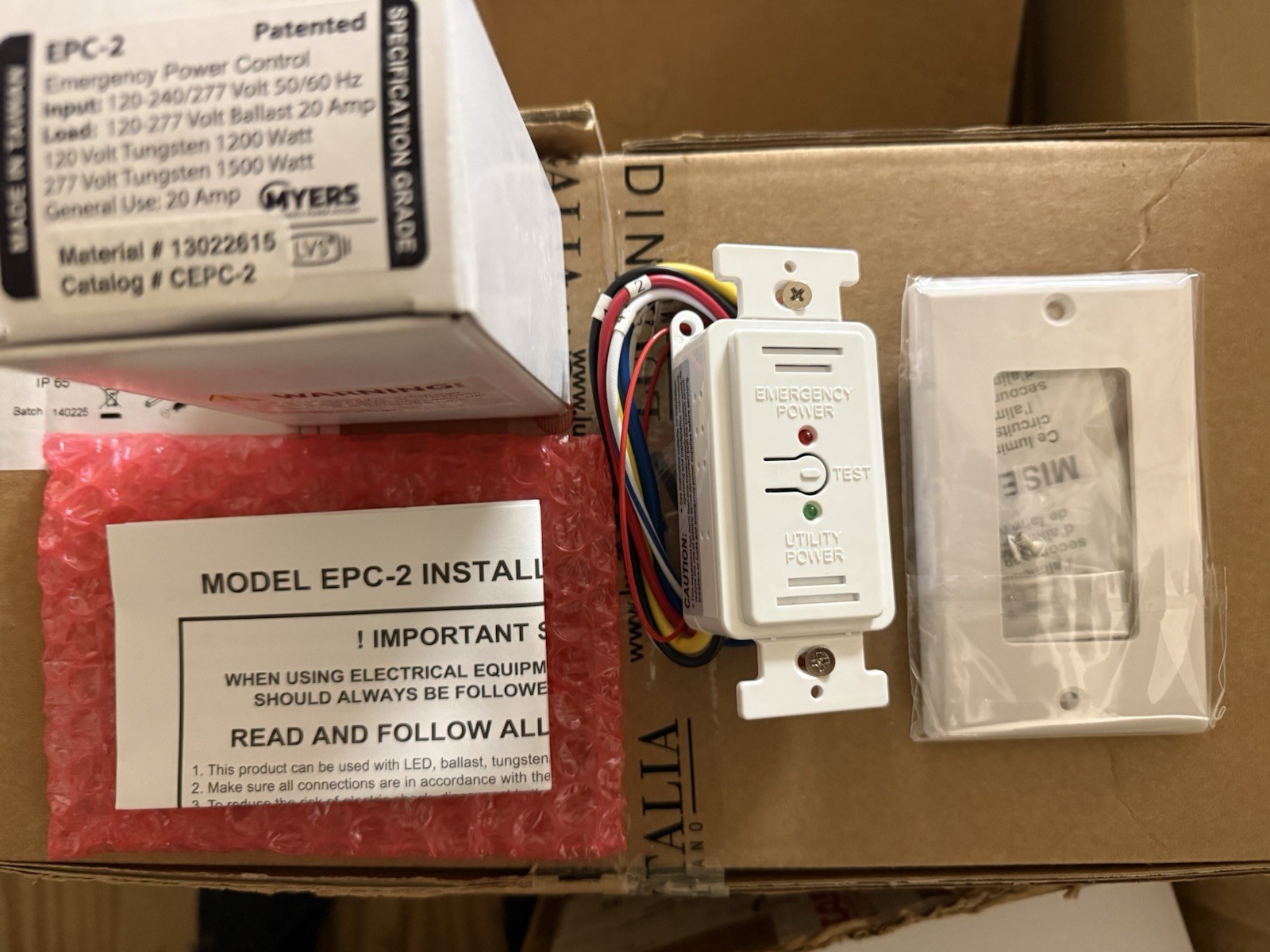 EPC-2 Emergency Power Control Unit 120-277V