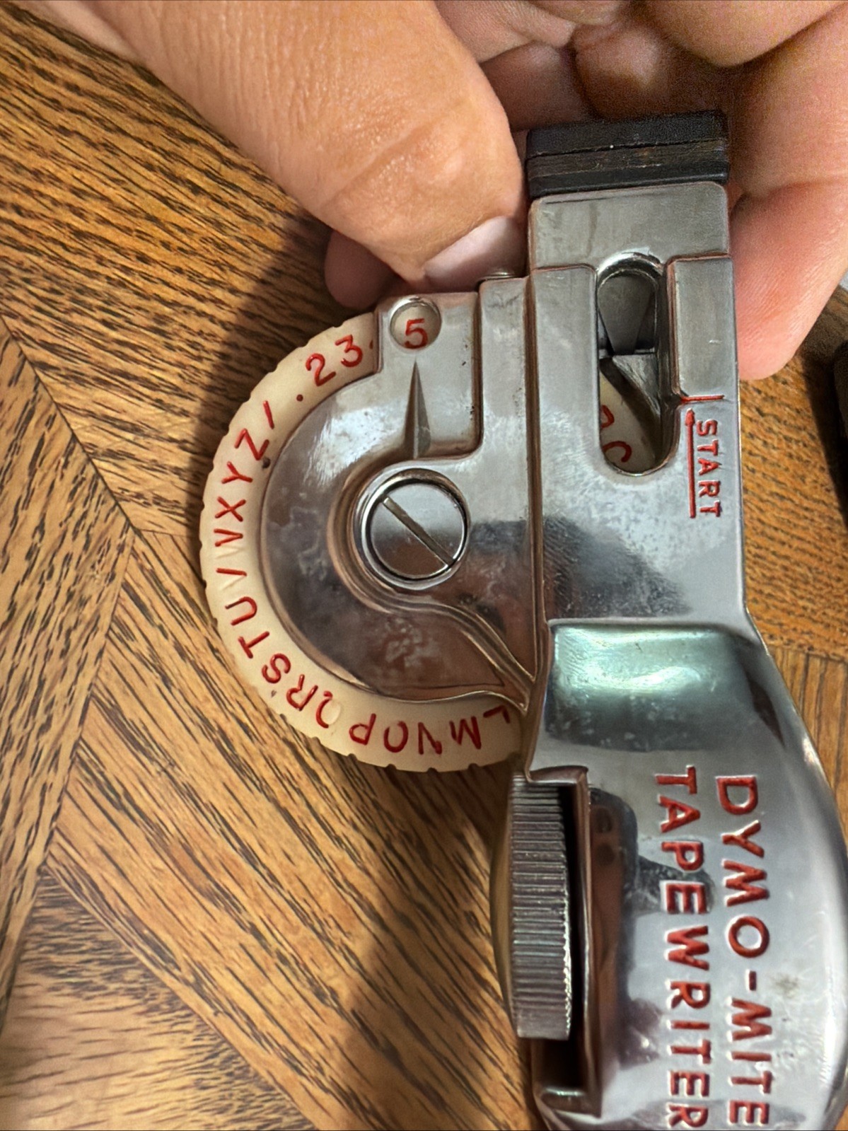 Vintage Dymo-Mite Tapewriter Chrome Metal Label Maker Embosser – Works