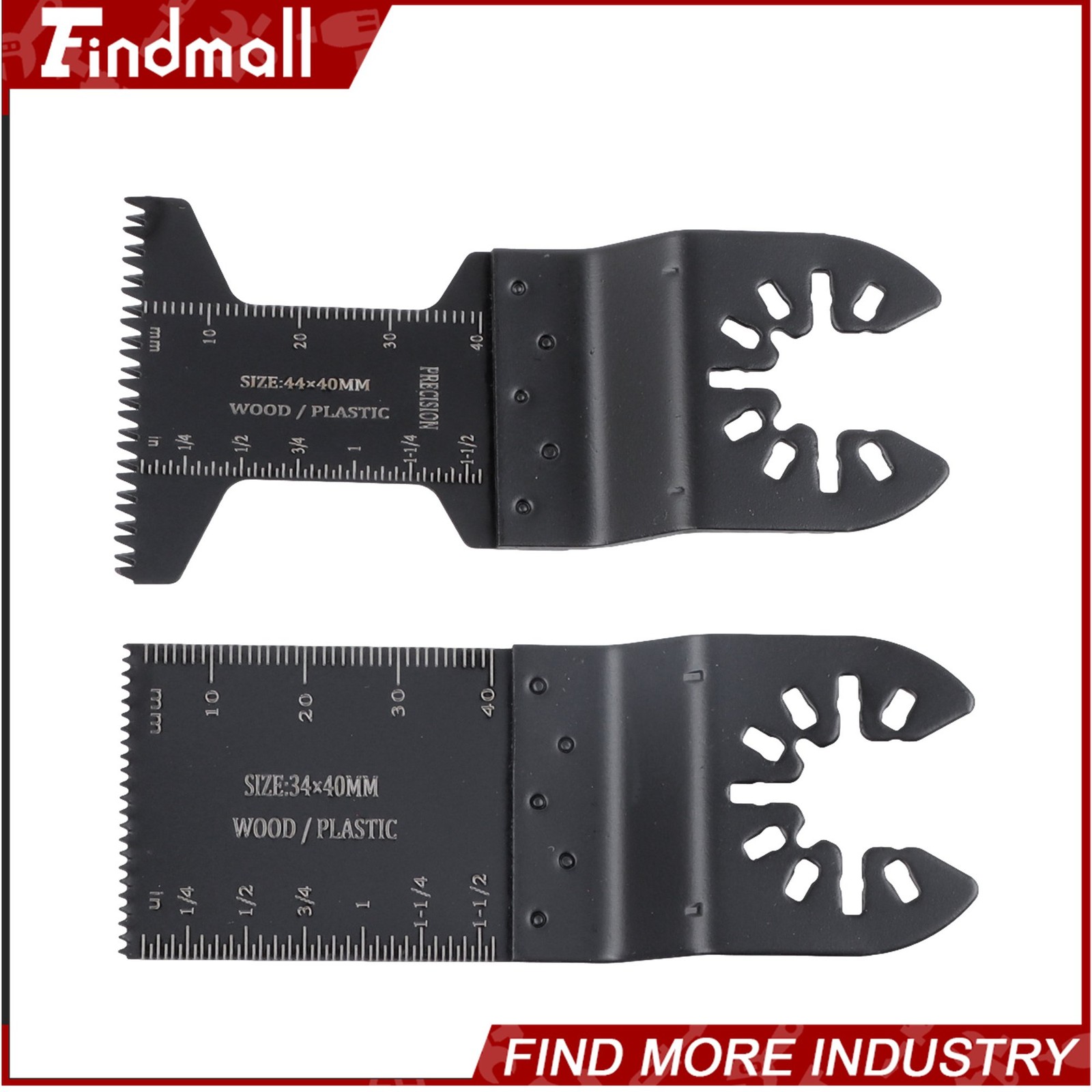 Findmall 32 Pcs Universal Oscillating Saw Blades Kit Bi-Metal Multi Tool Blades