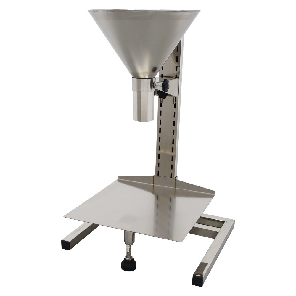 5cm Stainless Steel Manual Feeding Hopper with Support Stand Packaging Tool