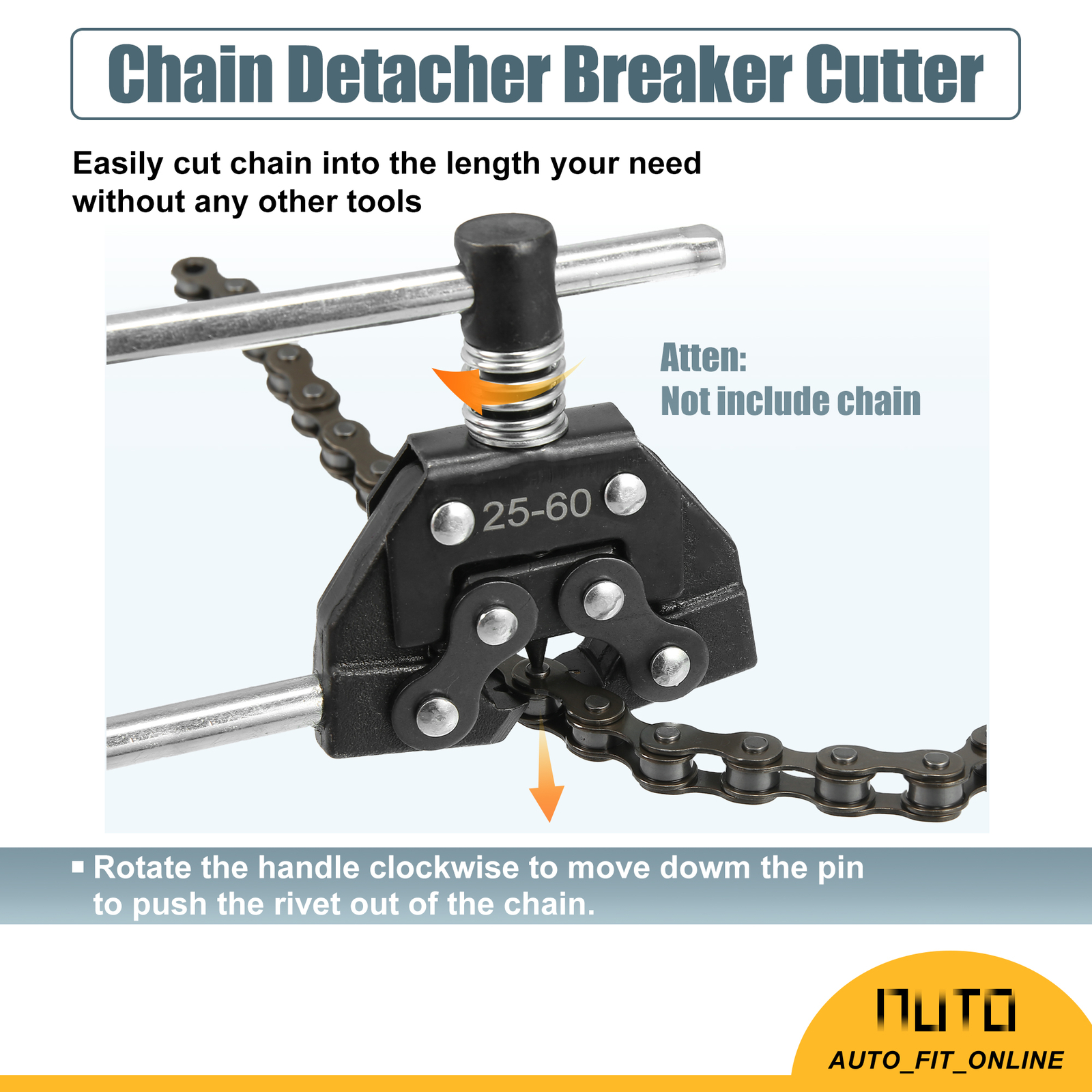 Roller Chain Tools Kit 25-60 Chain Detacher Breaker Tool Custom for Bicycle Bike