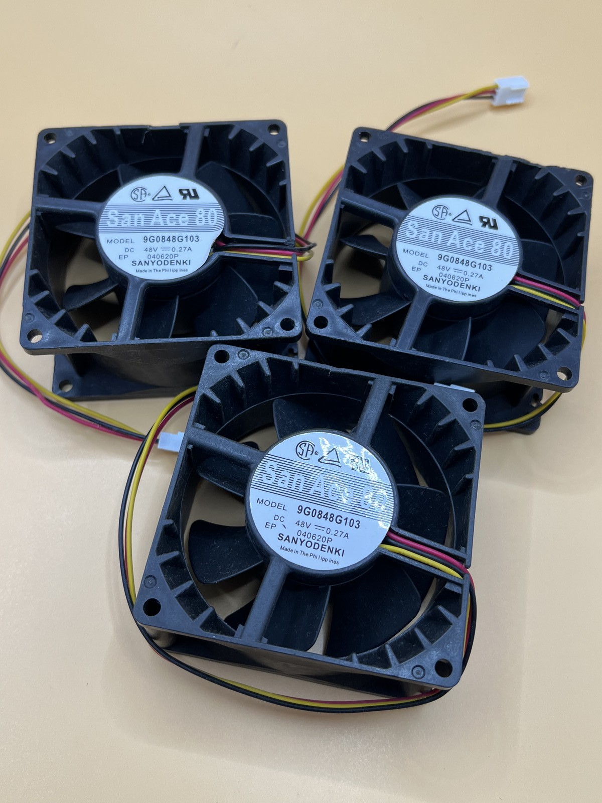 3PCS Sanyo second-hand SAN ACE 80 9G0848G103 DC 48V 0.27A cooling fan