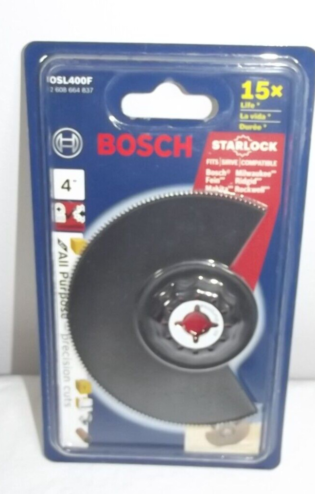 Bosch OSL400F 4 In. Starlock Oscillating Multi Tool Bi-Metal Segmented Blade H22