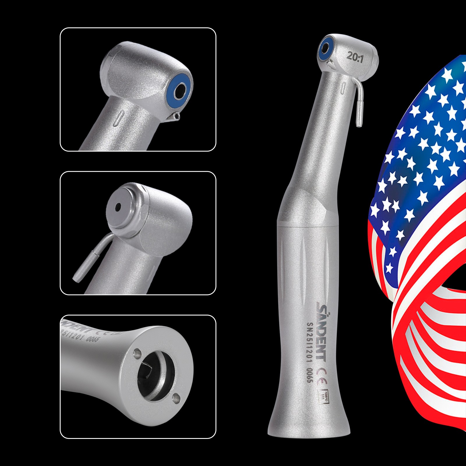 Dental 20:1 Implant Contra Angulo Pieza De Mano para NSK SG20 Surgical Push