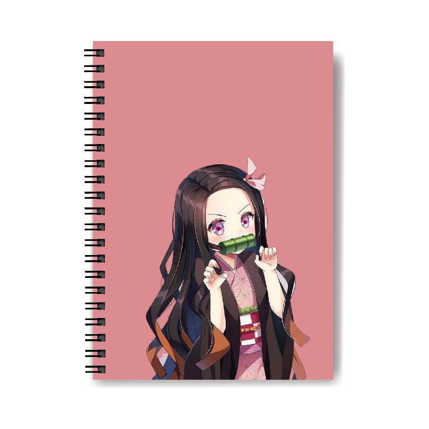 A5 Notebook Sidebind Anime Design Cardcover Book Lined Journal School Office