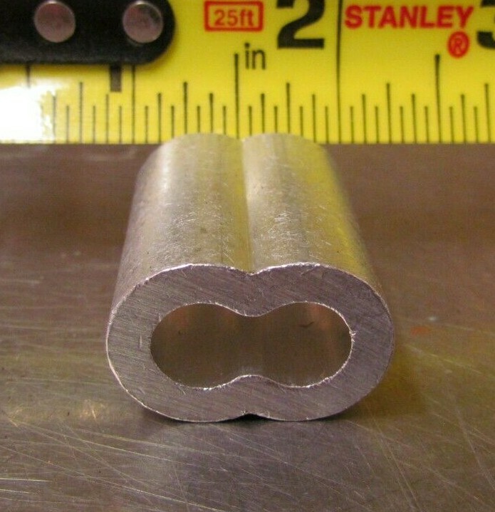 20 – New Campbell US Made 5/16″ Wire Rope / Cable Aluminum Cable Crimp Sleeves